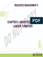 Chapter 5: Absenteeism and Labour Turnover: Human Resource Management Ii