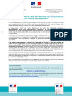 Courrier Officiel D'information Sur La Fin Des Tarifs Réglementés de L'électricité (Tarifs Jaunes Et Verts)