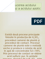 Producerea Acidului Sulfuric Și a Acidului Azotic