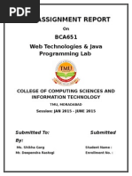 Bca 651 Java Lab Assignment