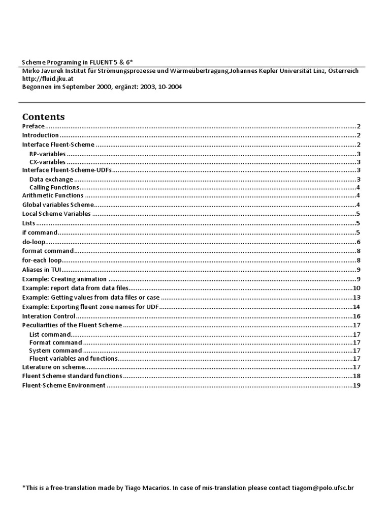 Fluent Scheme Programming | PDF