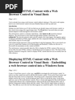 Displaying HTML Content With a Web Browser Control in Visual Basic