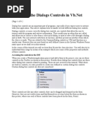 Exploring the Dialogs Controls in Vb