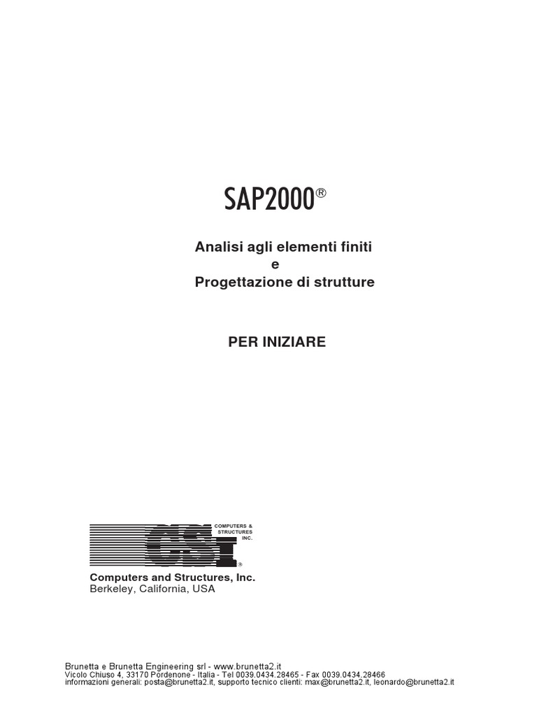 Manuale Sap2000 SAP 2000 TUTORIAL BY CSI | PDF