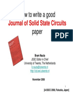 How to Write a Good JSSC Paper