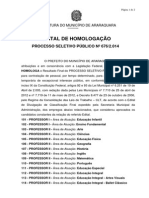 EDITAL DE HOMOLOGACAO