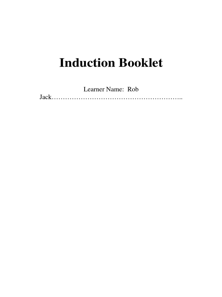 Induction Booklet Coagspy | PDF | Identity Document
