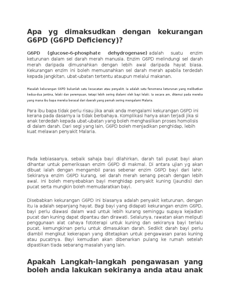 G6PD | PDF