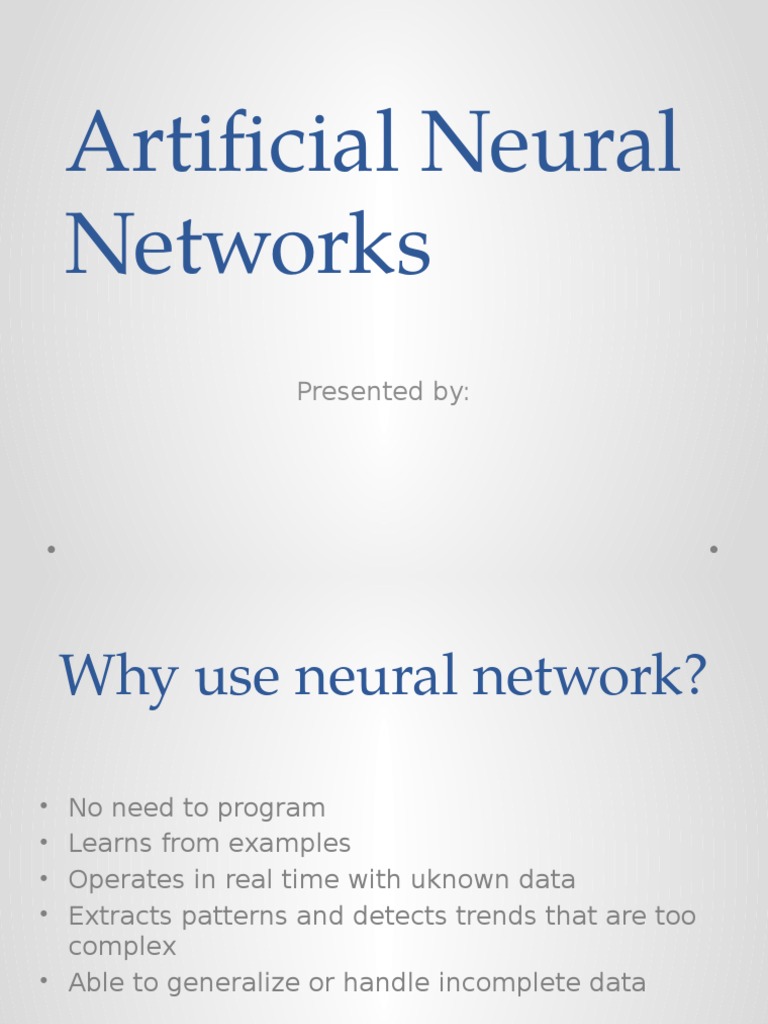 Understanding Artificial Neural Networks | PDF | Artificial Neural ...