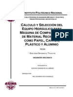 Calculo y Seleccion de Equipo Hidraulico