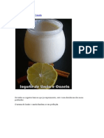 Iogurte de Limão e Canela