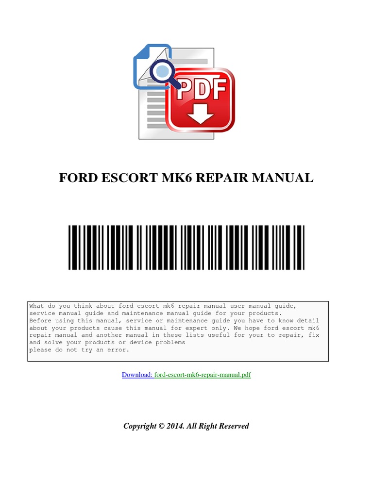 Ford Escort Haynes Manual Free Download