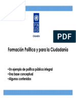 PNUD Colombia-Formación Política y Para La Ciudadanía 2008