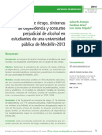 Consumo de riesgo, síntomas de dependencia y consumo perjudicial de alcohol en estudiantes de una universidad pública de Medellín-2013