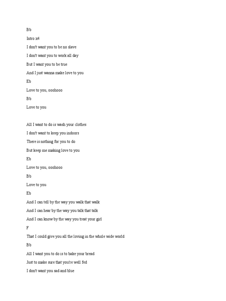 I Just Want To Make Love To You By Etta James Chords And Lyrics