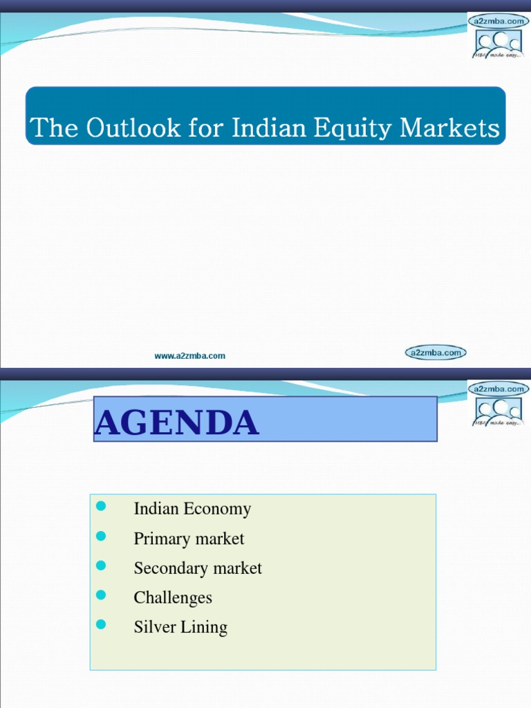 Outlook for India Equity Market Economic Growth Economy Of India