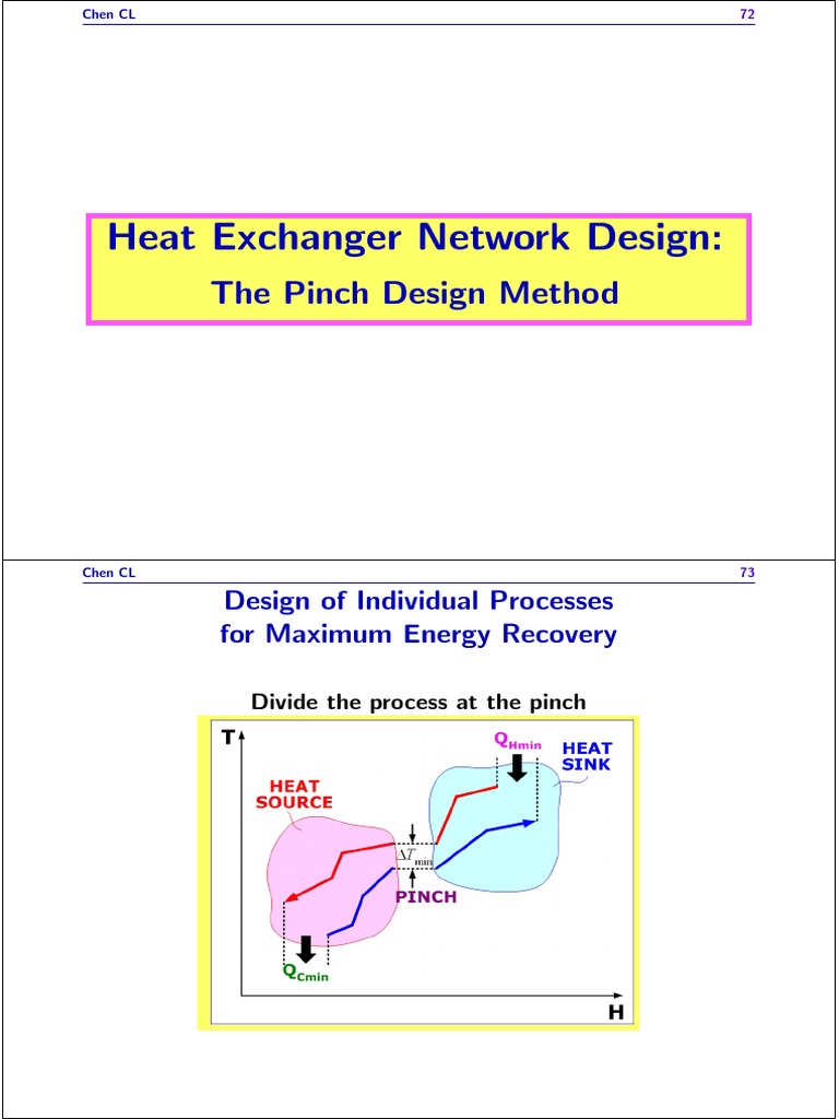 Pinch Design Method for Heat Exchangers | PDF | Heat | Nature