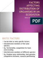 Factors Affecting Distribution of Organisms in An Ecosystem
