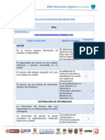 TABLA EVALUACIÓN DE RECURSOS WEB - Pregon Eustaquiano PDF