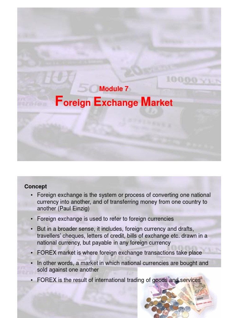 Overview of Foreign Exchange Market | PDF | Exchange Rate | Purchasing ...