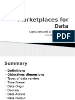 Marketplaces For Data: Complementi Di Basi Di Dati