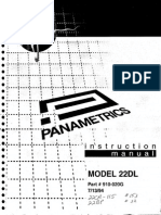 Panametrics 22DL Ultrasonic Thickness Gauge Manual