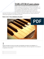 Cómo Leer TABLATURAS Para Piano