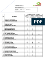 Cuadro para Examen de Lectura Con Grafica