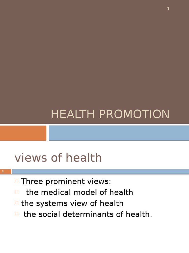 Health Promotion Strategies and Models | PDF | Health Promotion ...