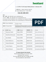 Iwatani Welding Seminar - Form