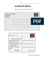 My Address Worksheet 2 PDF