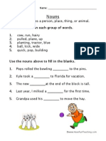 Noun Worksheet 5 PDF