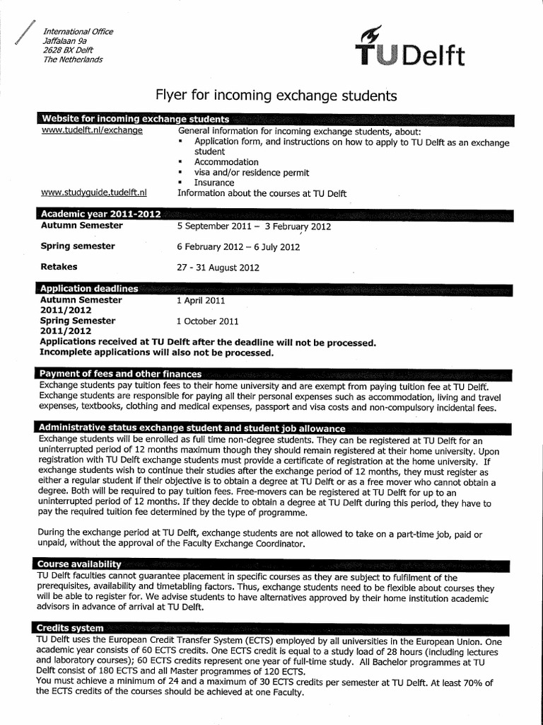 TU DELFT APPLICATION intelligence overview