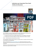 Os 2 Únicos Ingredientes Que Importam Para Você Ter Um Negócio Online de Sucesso