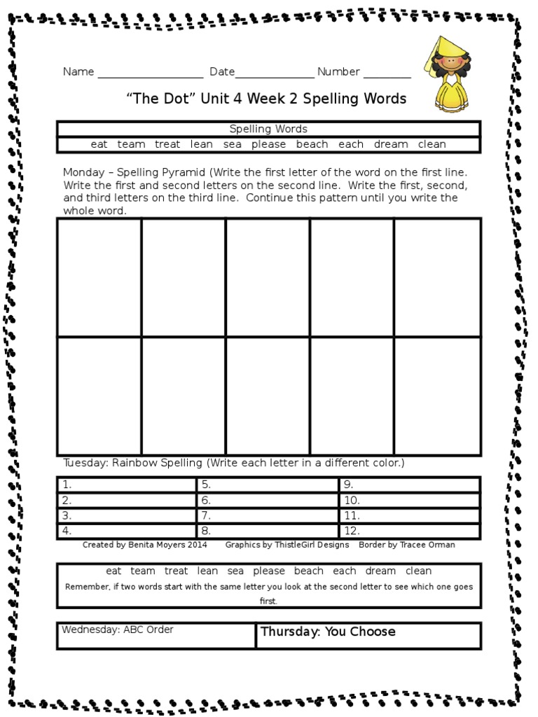 Unit 4 Week 2 Spelling Activities | PDF