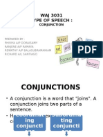 WAJ 3031 Type of Speech:: Conjunction