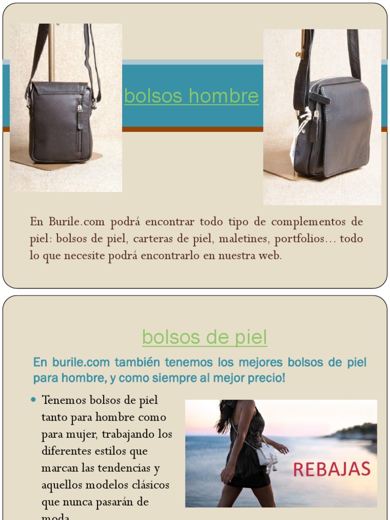 Tipos de bolsos hombre clearance