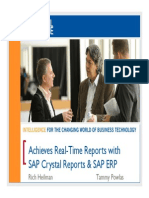 0301 Achieve Real-Time Financial and Operational Reporting With SAP Crystal Reports 2011 and SAP ERP