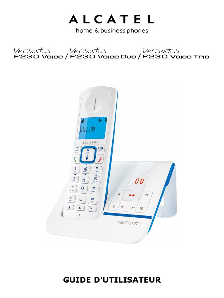 Telephone Alcatel Fixe Sans Fil Mode D Emploi