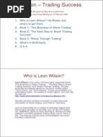 Leon Wilson - Trading Success