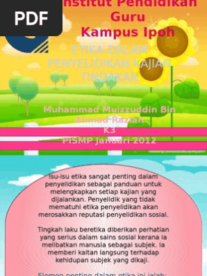 Etika Dalam Penyelidikan Kajian Tindakan Pdf
