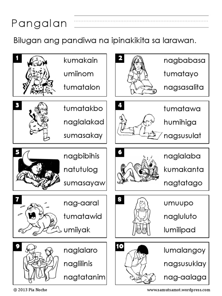 free panghalip panao worksheet set 2 the filipino - pandiwa worksheet