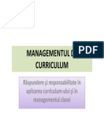 Managementul de Curriculum