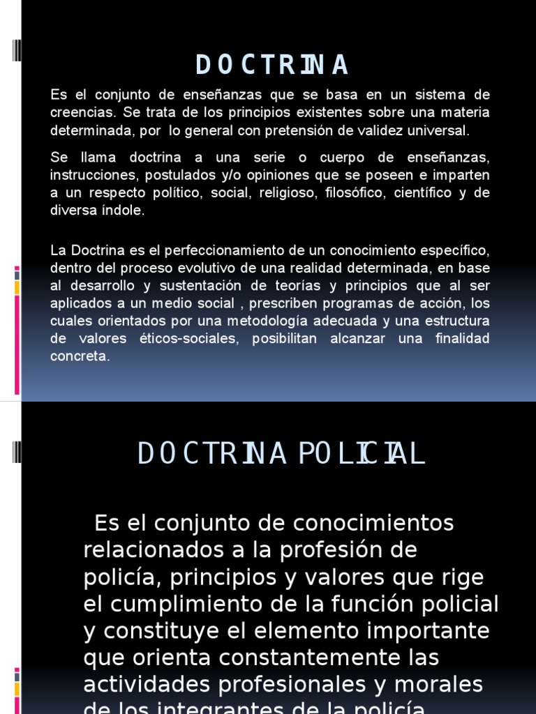 Doctrina Policial Diapositivas Moralidad Ciencia