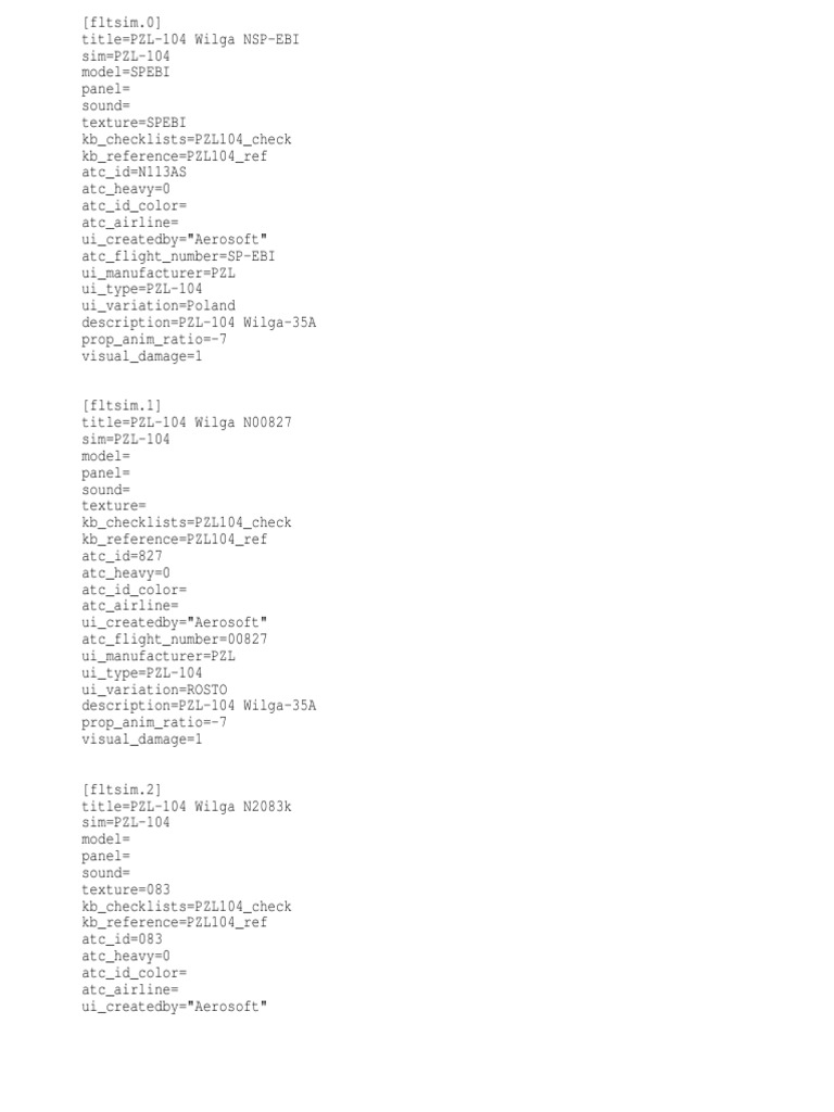 Aircraft CFG | PDF | Vehicle Parts | Industries