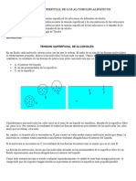 Actividad Superficial de Los Alcoholes Alifaticos