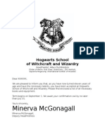 Minerva Mcgonagall: Hogwarts School of Witchcraft and Wizardry