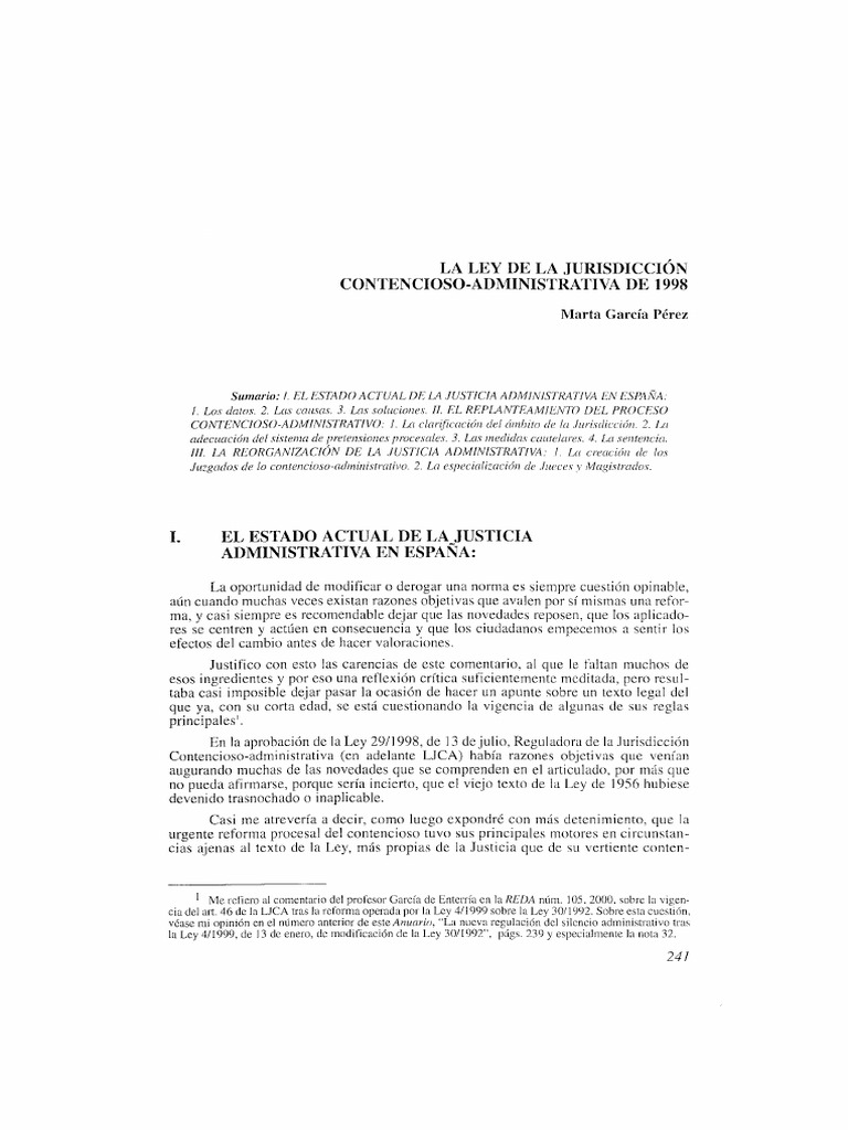 Ljca 1998 | PDF | Jurisdicción | Ley procesal
