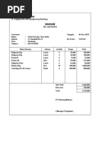 Contoh Invoice Dengan Excel Xls