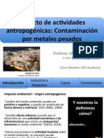Impacto de Actividades Antropogénicas: Contaminación Por Metales Pesados